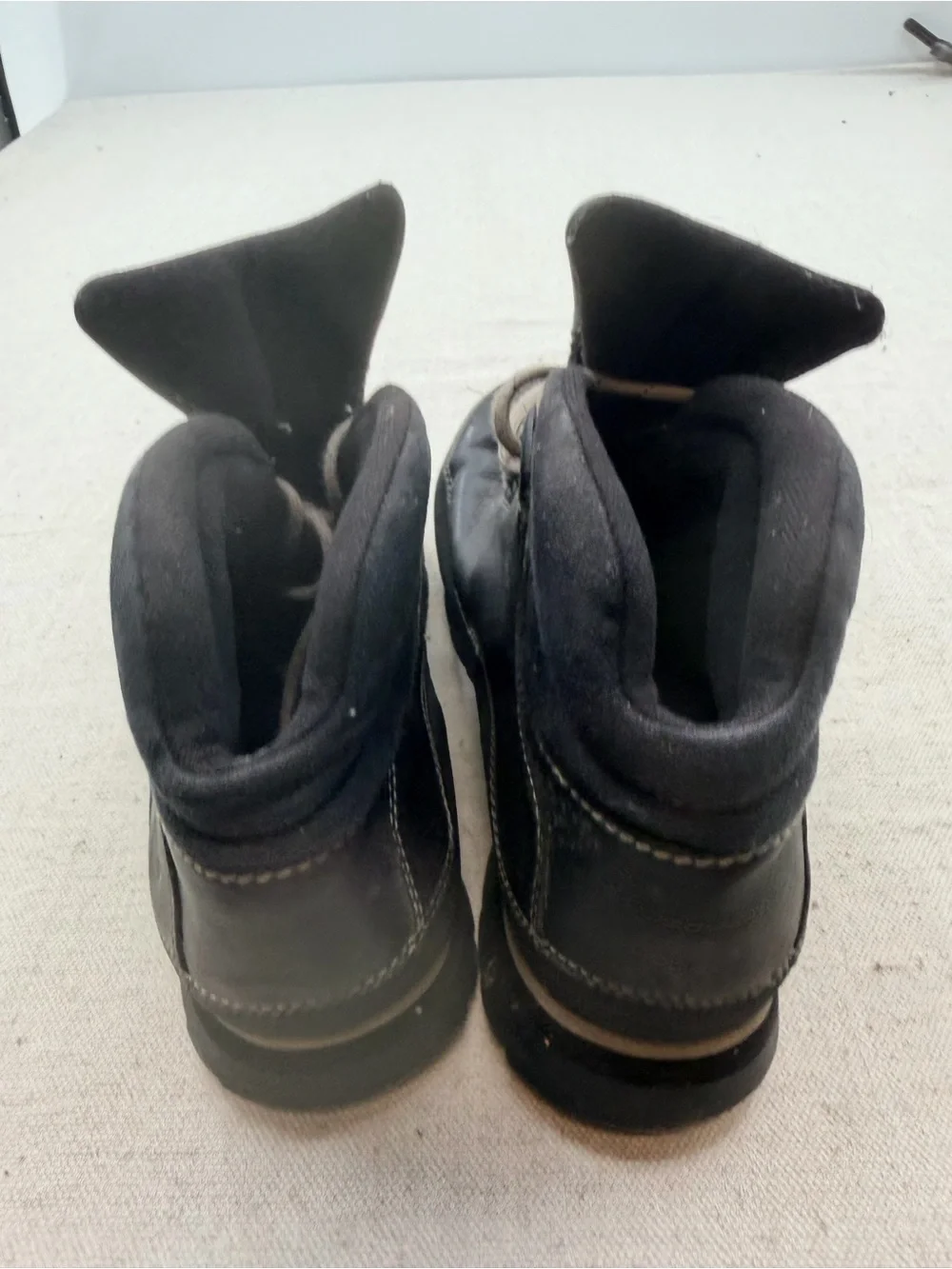 Timberland Black Leather Men's Lace-Up Boots